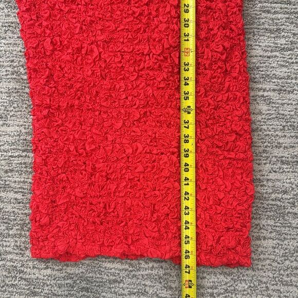 New Mara Hoffman Sloan Popcorn Midi Dress Red XS - Picture 10 of 15